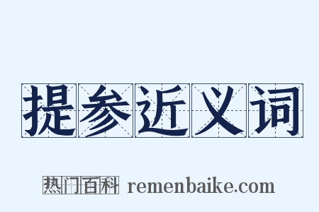 提参近义词是什么意思的图片